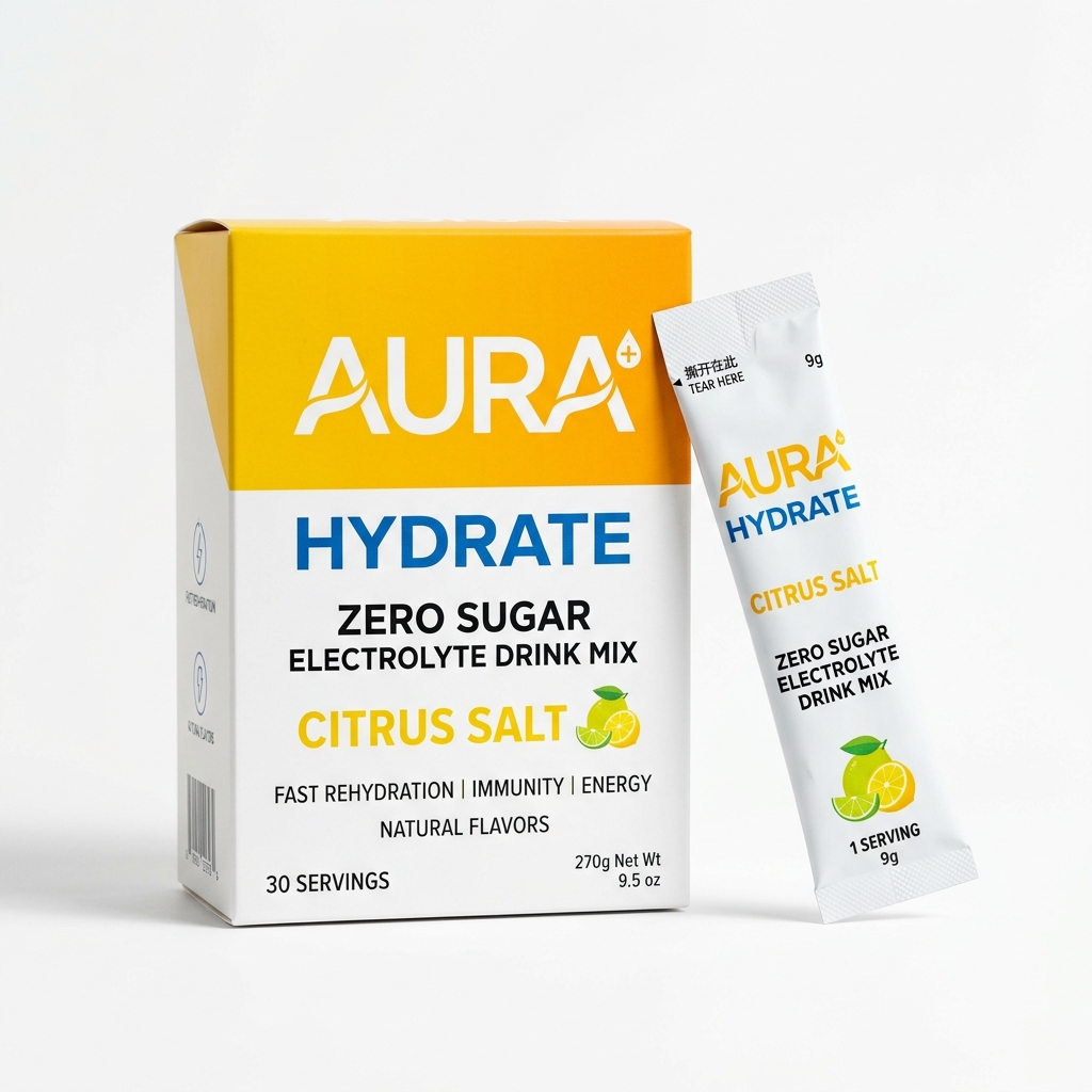 Zero-Sugar Hydration Electrolyte Packets (30-Count)